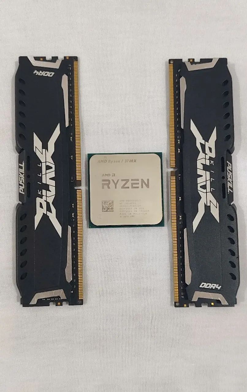 KIT : 32GB MEMÓRIAS RAM DDR 4... 3200 GHz + PROCESSADOR RYZEM 7 3700X ... PCI 4.0