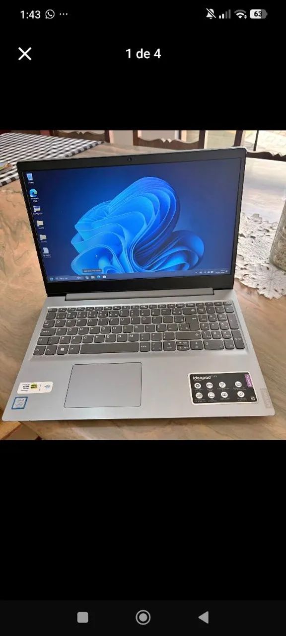 Notebook Lenovo ideapads145 I5-8265u 500gb SSD e um HD de 1tb  - Foto 4