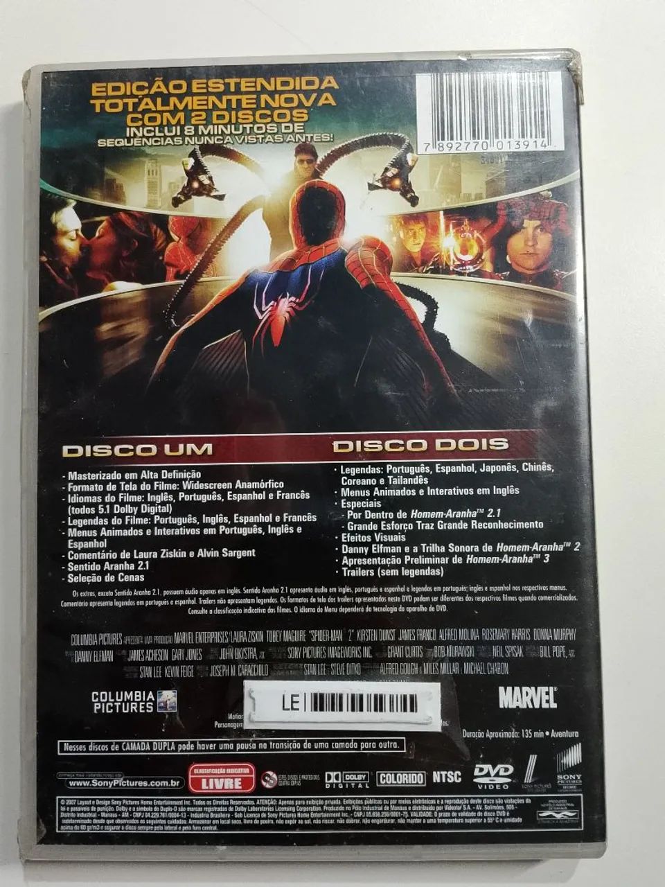 DVD homem-aranha 2.1 edição estendida duplo - Foto 2