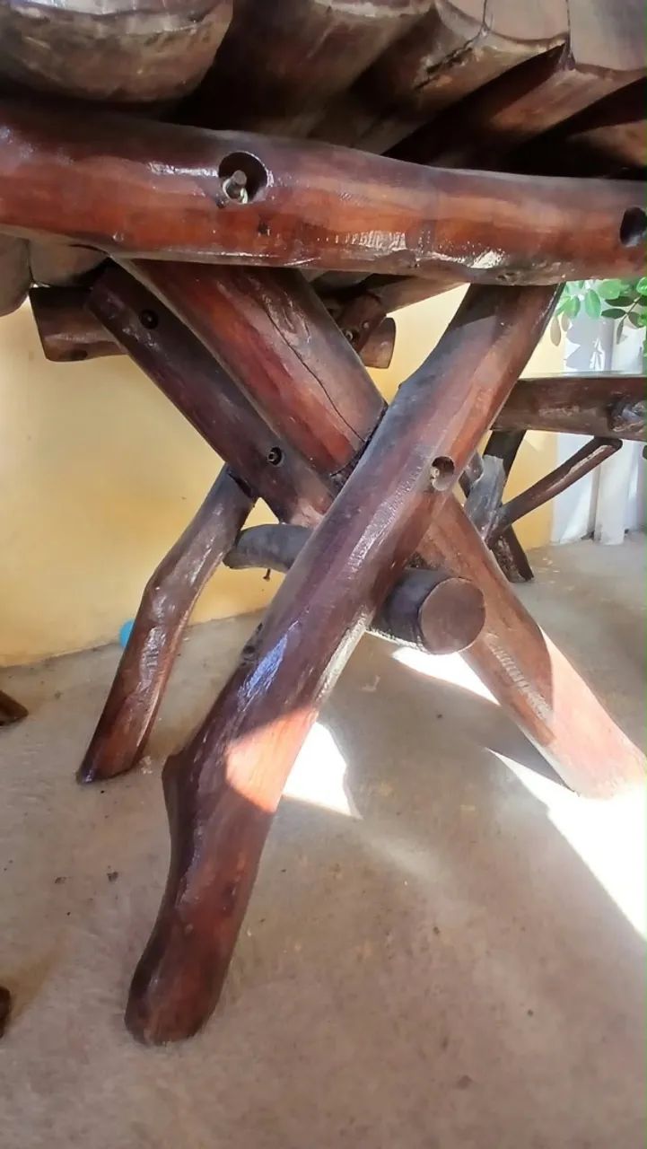 Mesa rústica de madeira  - Foto 4