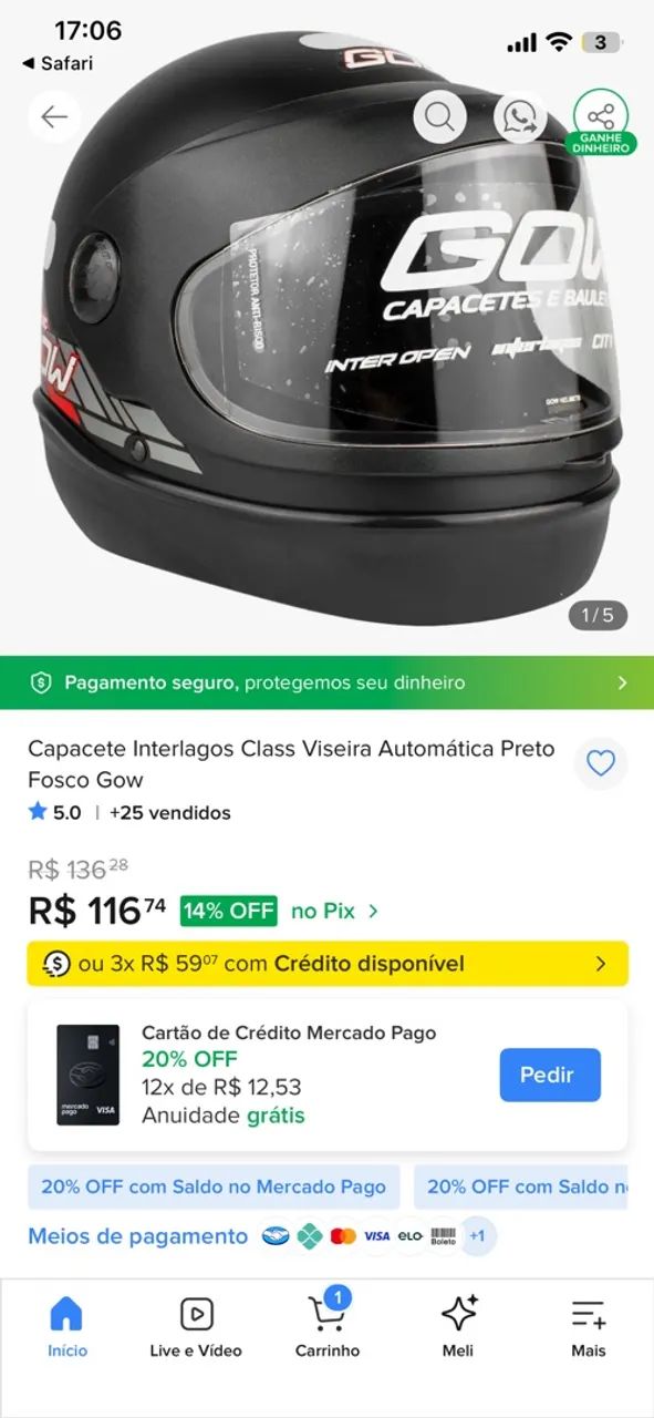 CAPACETES GOW