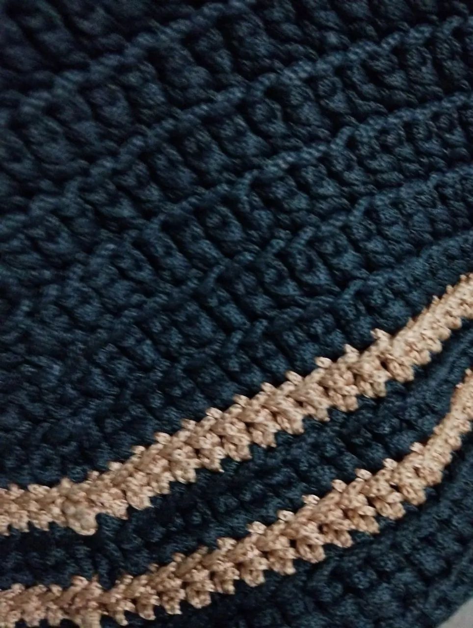Bolsa Crochê Verde Artesanal de Ombro - Foto 4