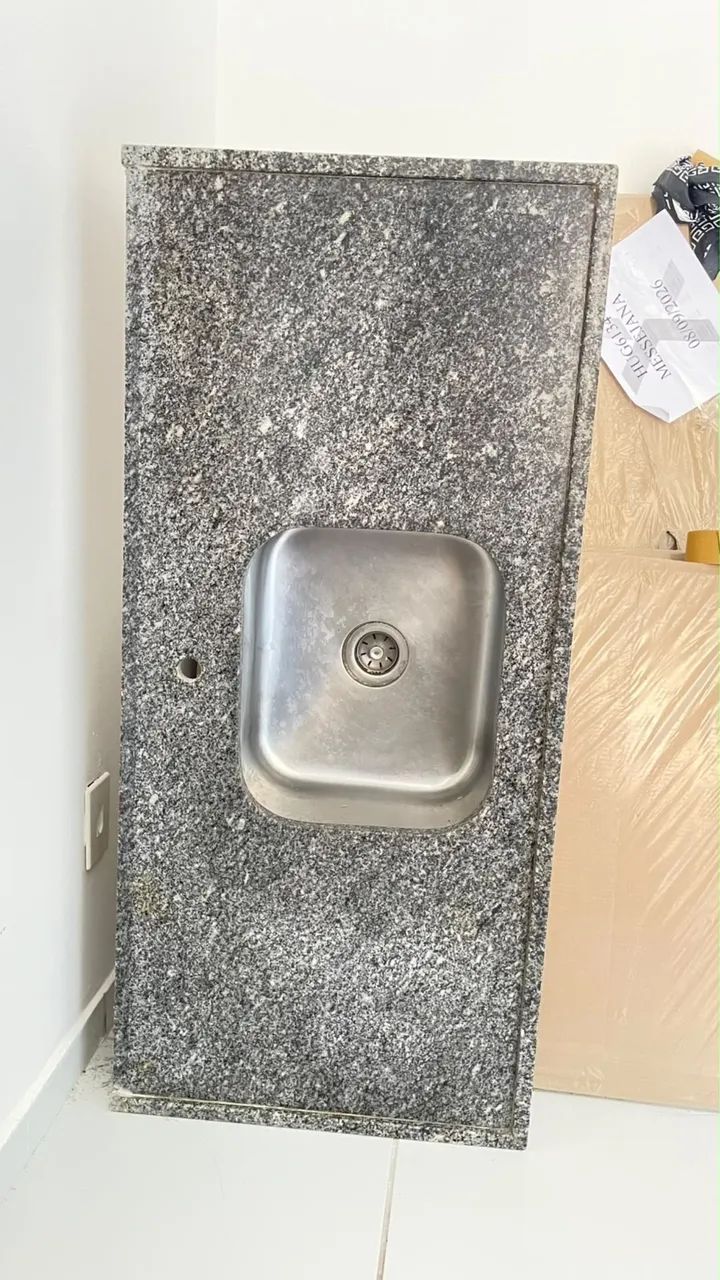 Pia de Granito Cinza com Cuba de Inox - Foto 4