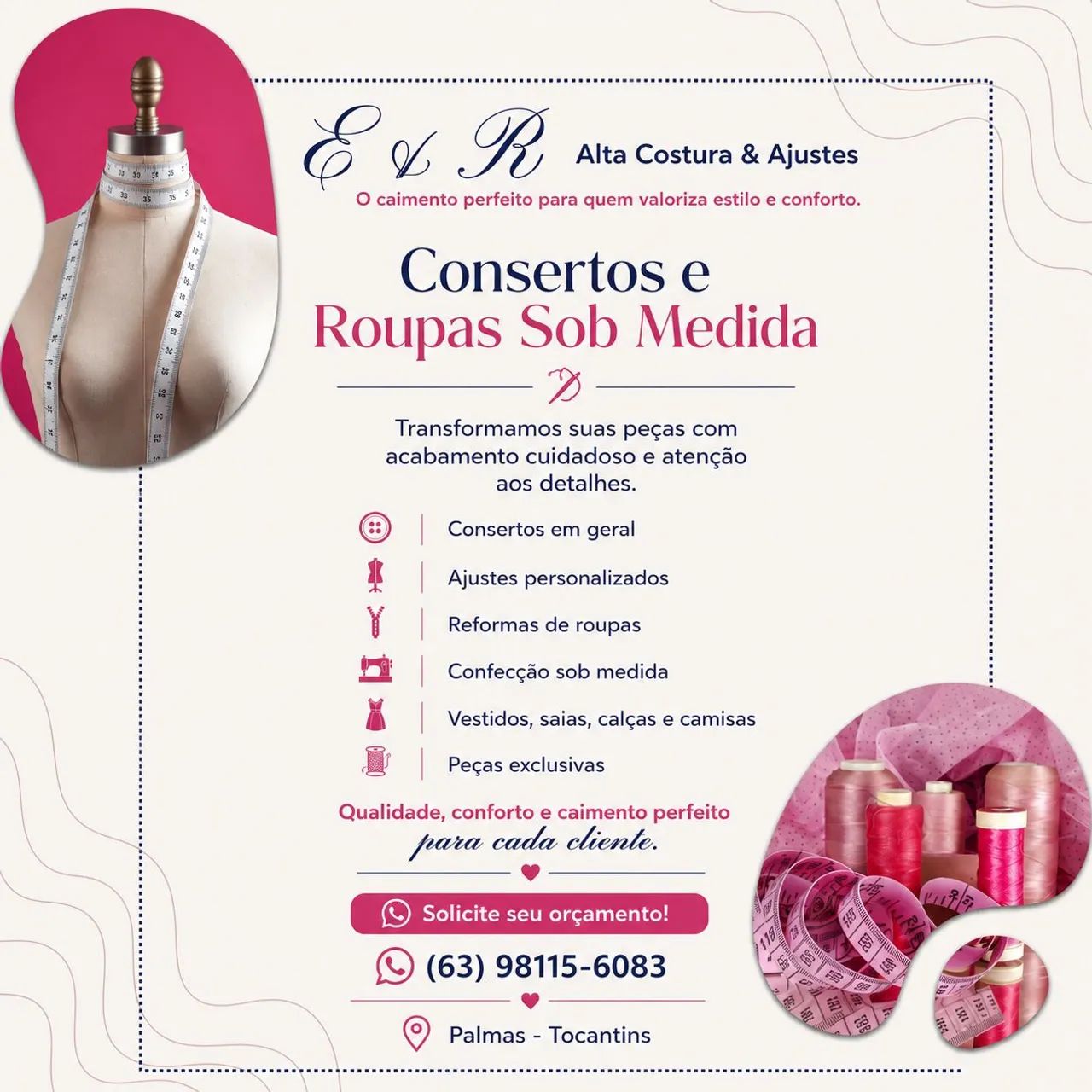 Costureira em Palmas TO | Consertos, Ajustes e Roupas Sob Medida