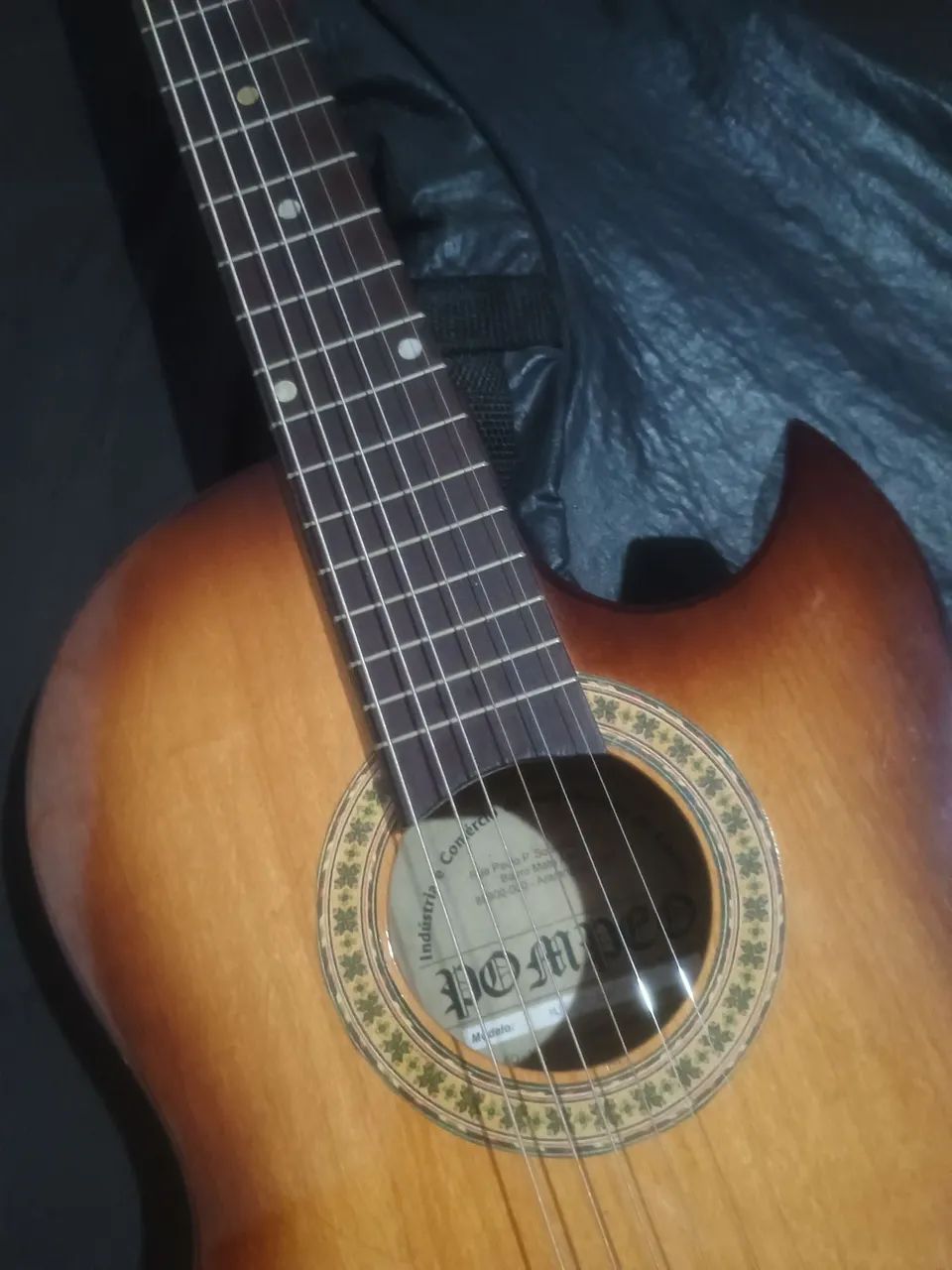 Violão Eletroacústico Pompeo 2001 - Flat Raro / Estilo Guitarra - Foto 3