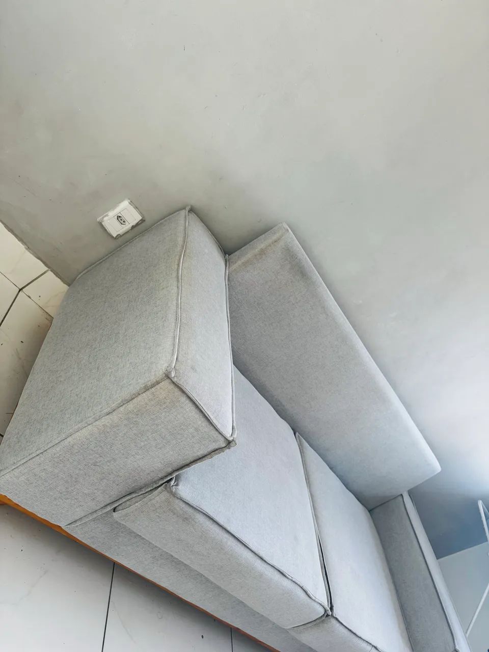 Imported Retro Gray Linen Sofa453011537900359682