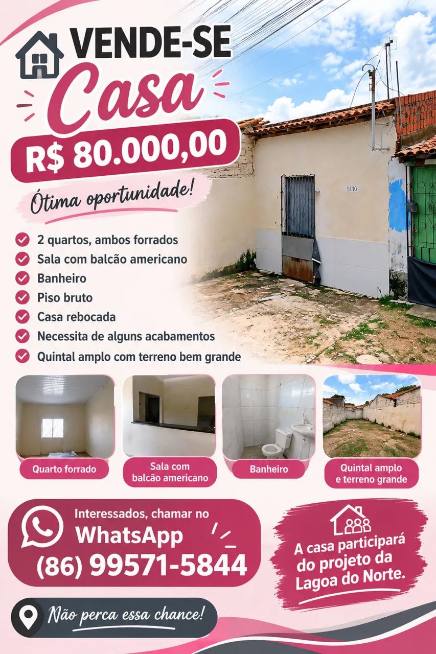 Vendo casa zona norte 