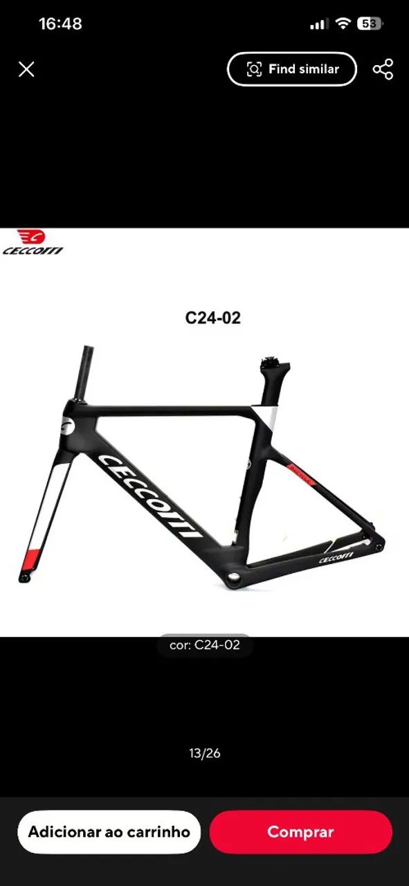 Quadro bicicleta speed carbono
