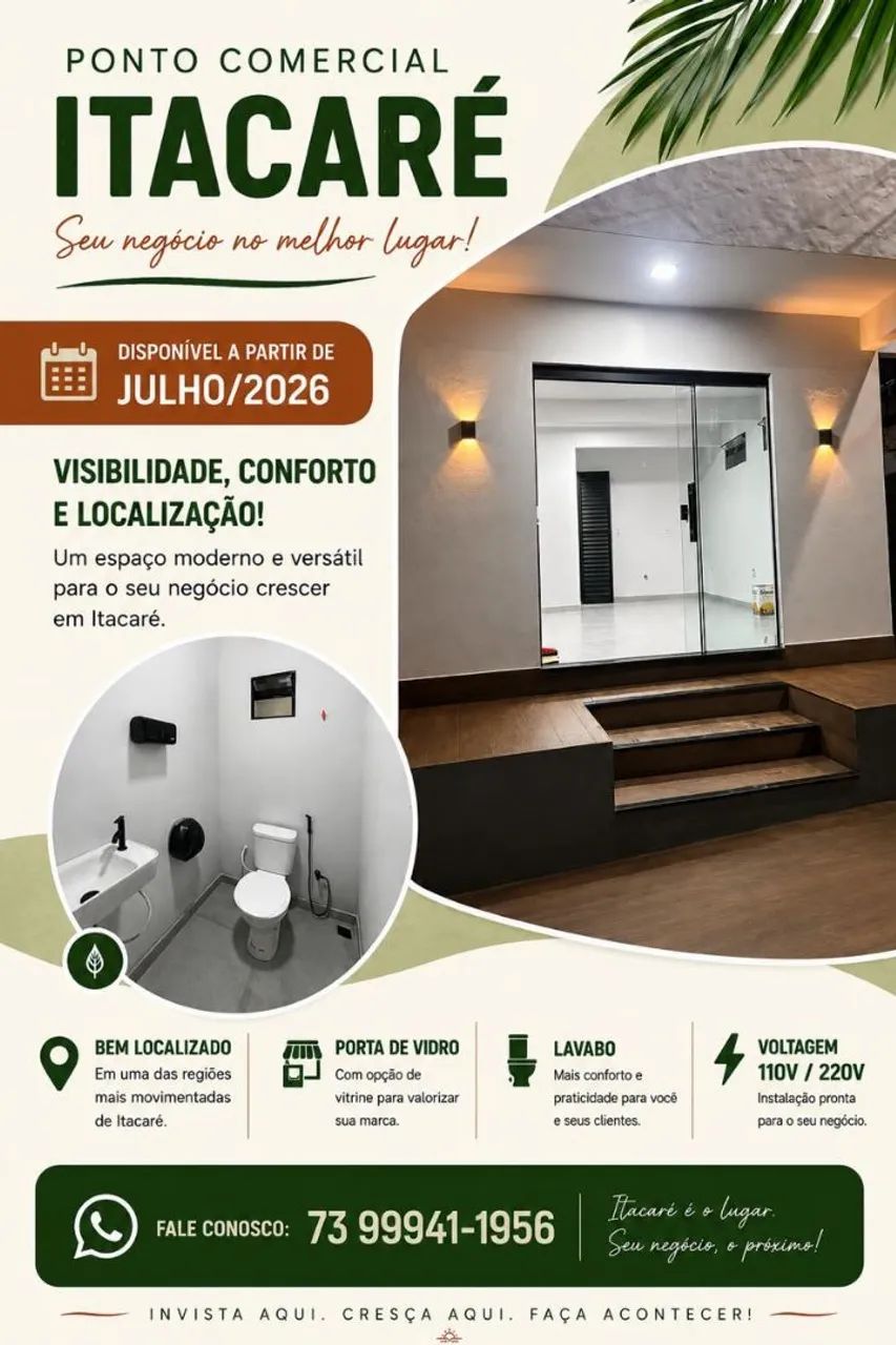 Aluga-se ponto comercial em itacaré.
