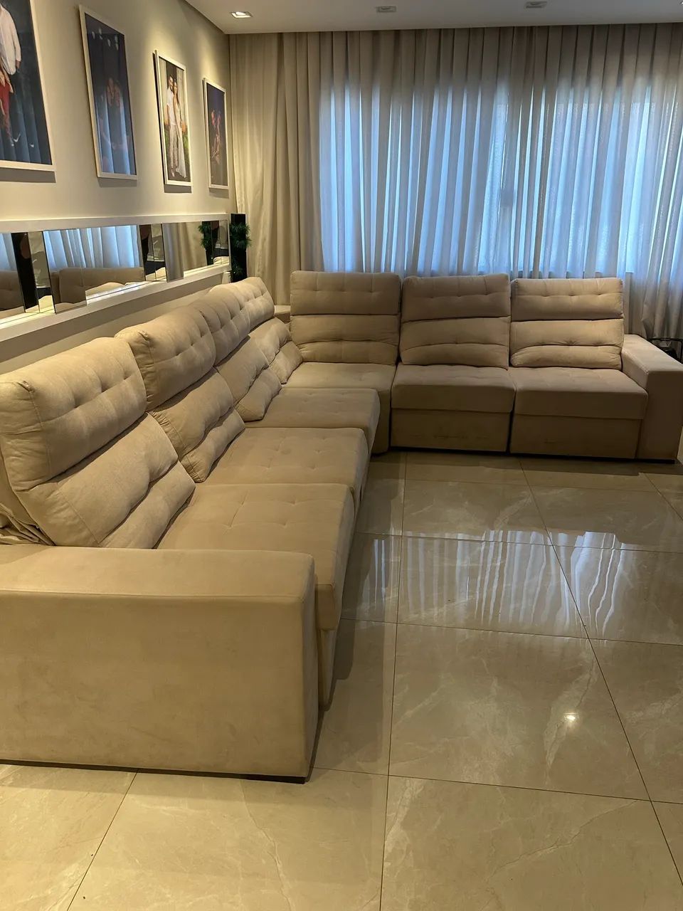 Vendo lindo sofá retrátil 6 peças em perfeito estado de conservação!  - Foto 3