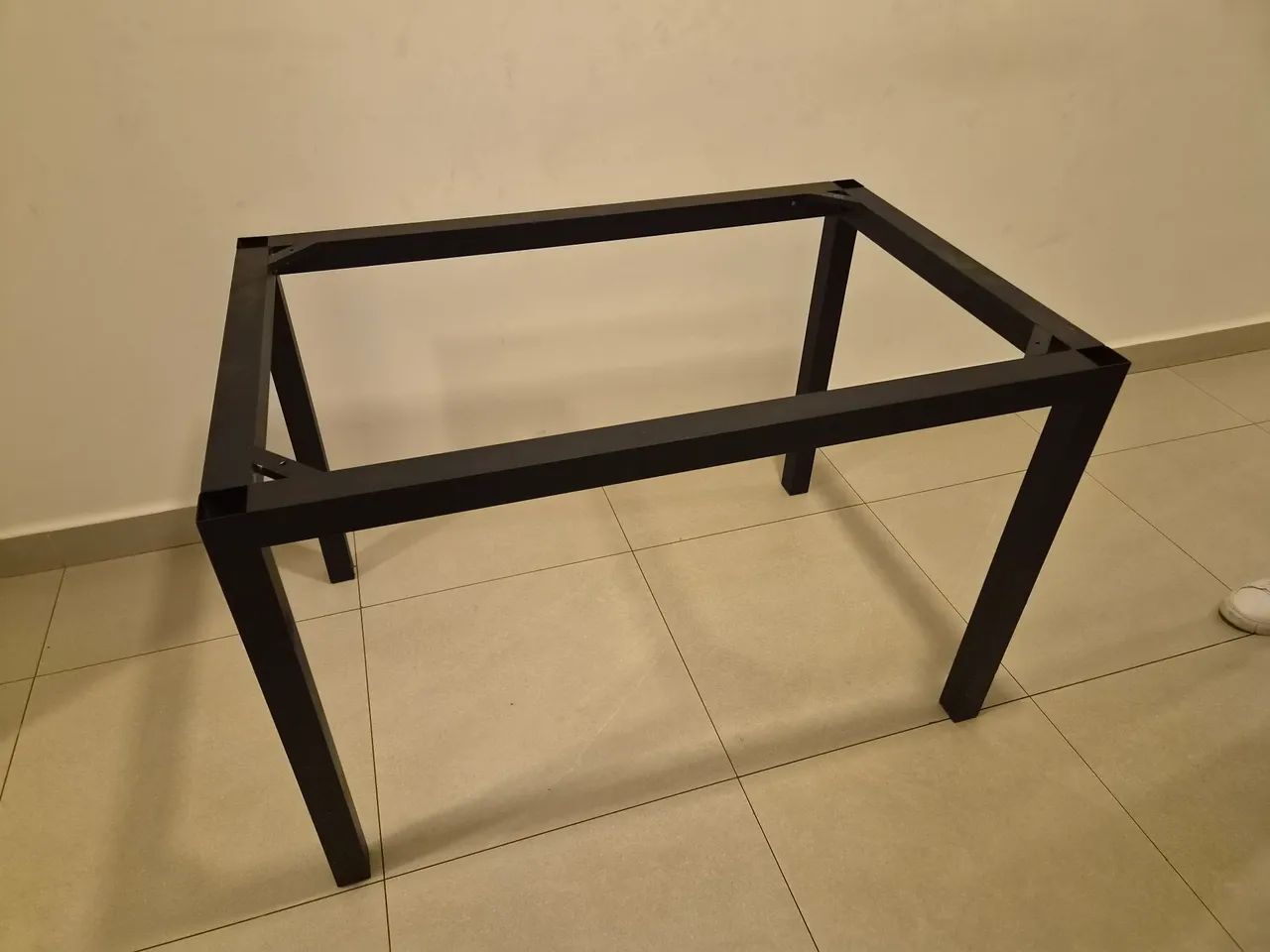 Base / Pé de Mesa Retangular em Alumínio Preto 110x75x75 cm - Foto 4