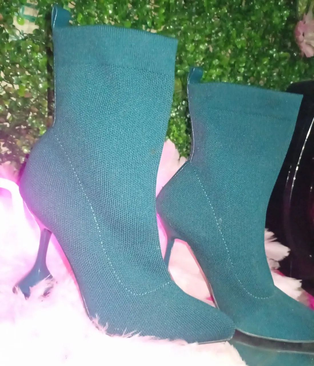 BOTA DE PANO COM SALTO AGULHA 