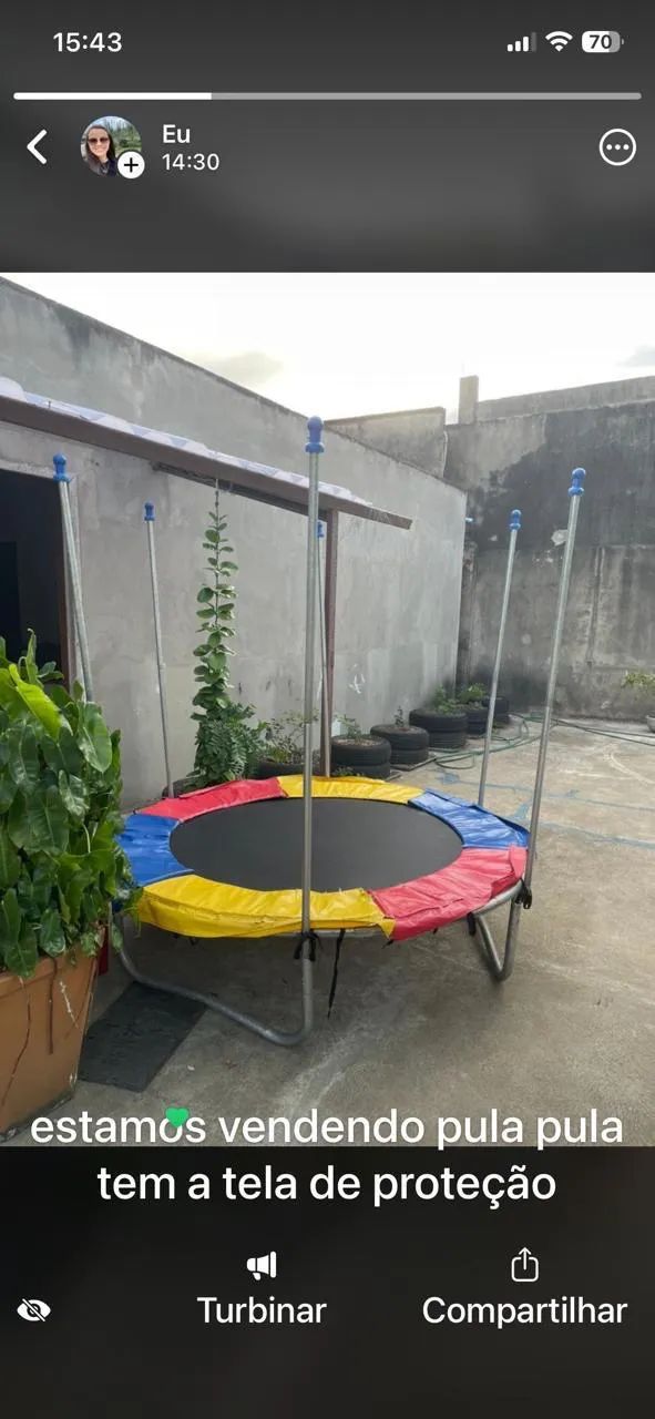 Pula pula com Tela de proteção 