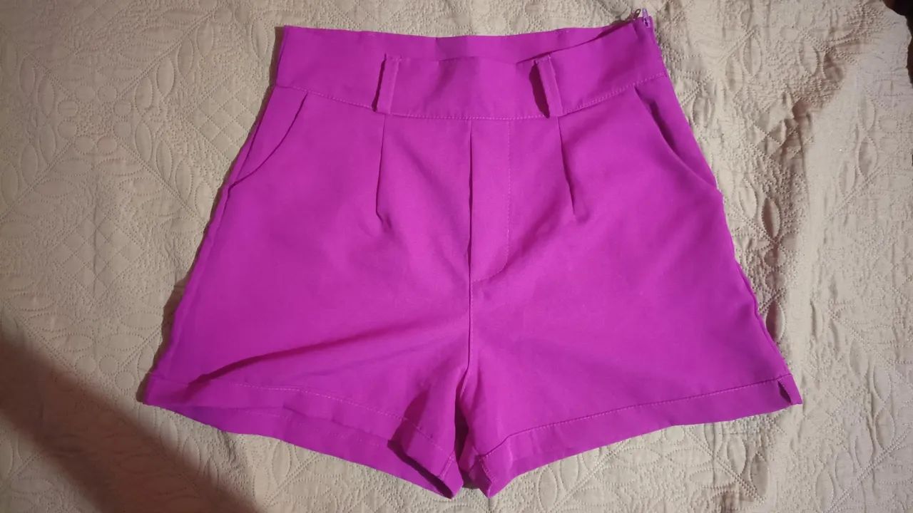 Short de alfetaria lilaz