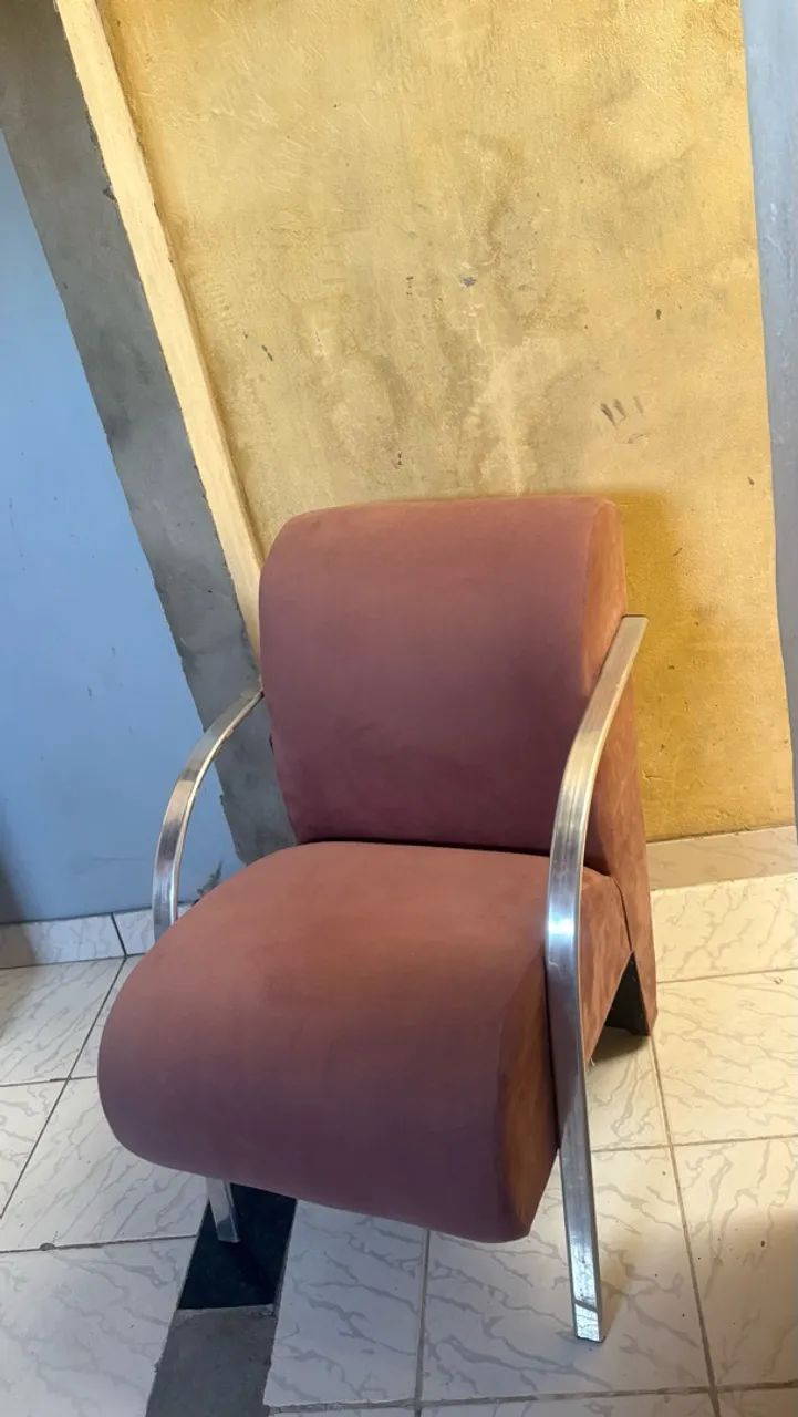 Poltrona e puff rosa  - Foto 4