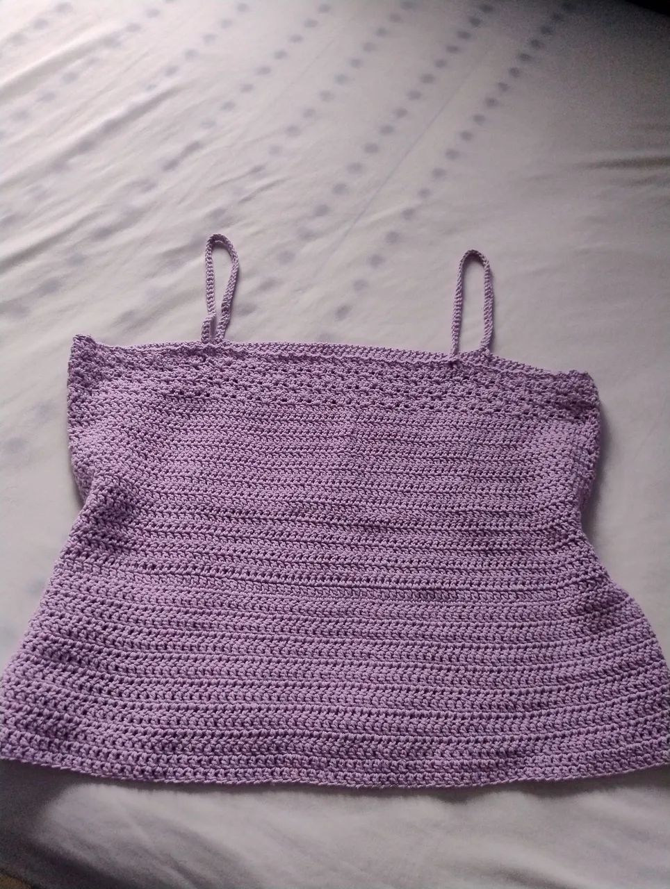 Blusa de alcinhas em crochê Elegante 