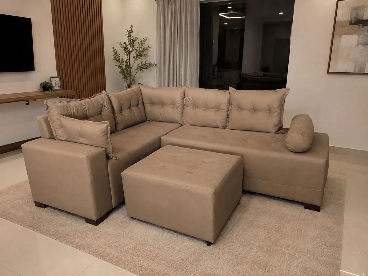 Sofa de canto novo de fábrica na promoção 