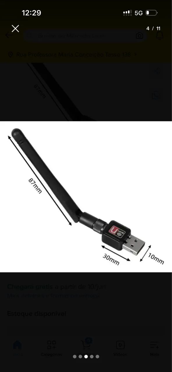 Adaptador WiFi USB 2.0 1200Mbps Antena Externa 802  - Foto 3