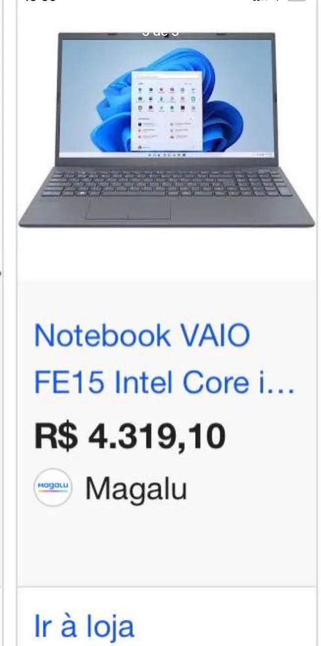 Notebook VAIO FE15 Intel core 5 - Foto 2