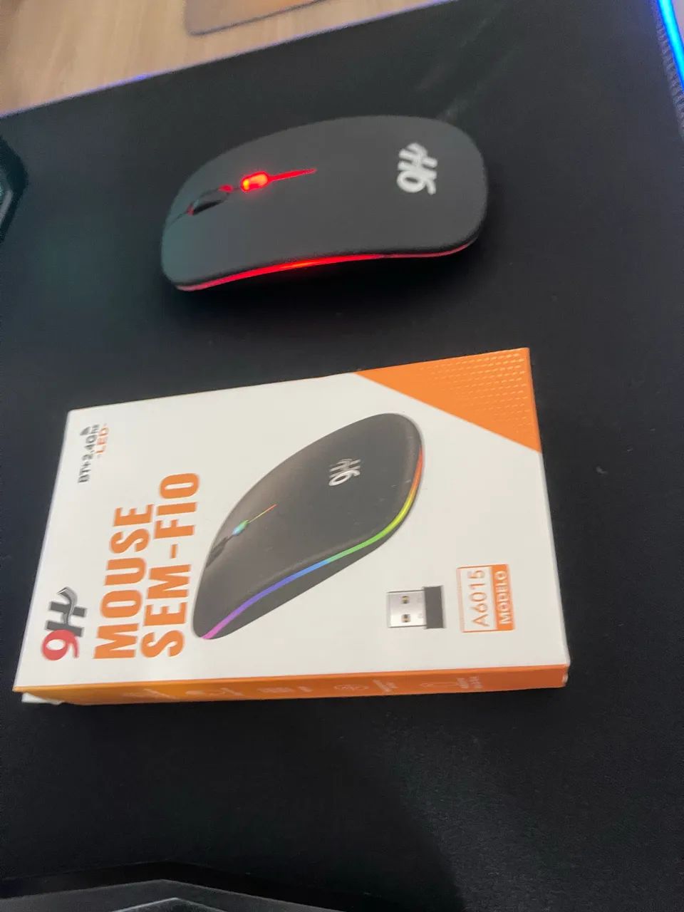 Mouse Sem-Fio RGB Modelo A6015 - Foto 2