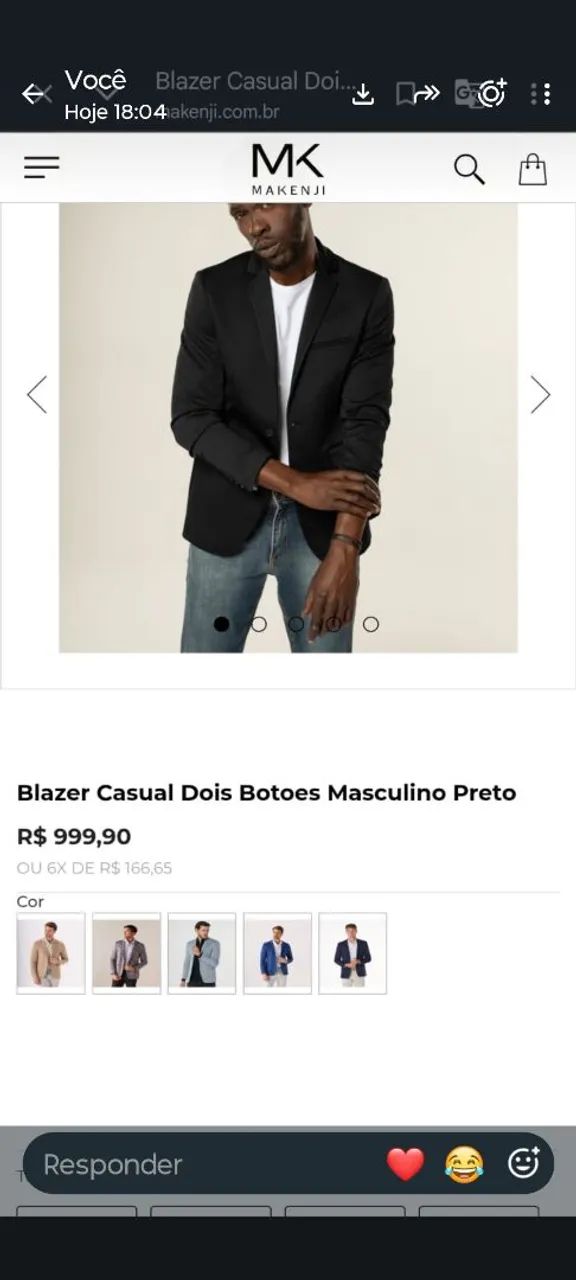 Blazer 2 botões preto. - Foto 3