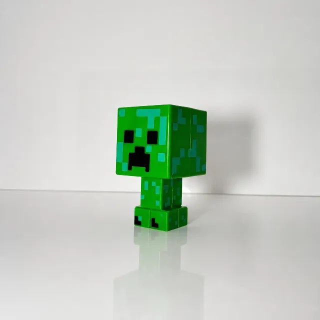 Boneco Creeper Minecraft Pixelado Verde - Mini Figure Colecionável