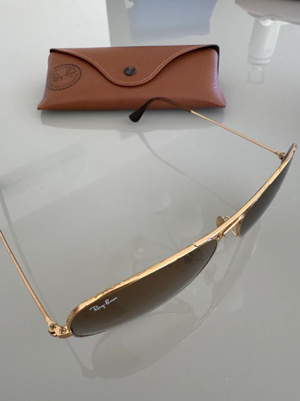 Óculos Ray-Ban Aviator Original - Armação Dourada - Foto 2