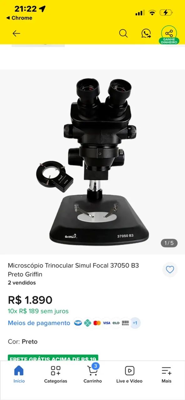 Microscópio Trinocular griffin 37050 B3 - Foto 3