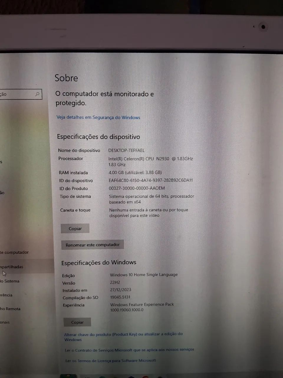Computador tela embutido usado bom estado