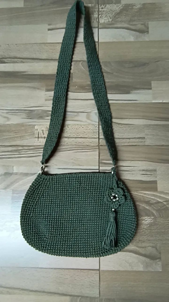 Bolsa tira colo em crochê - Foto 2