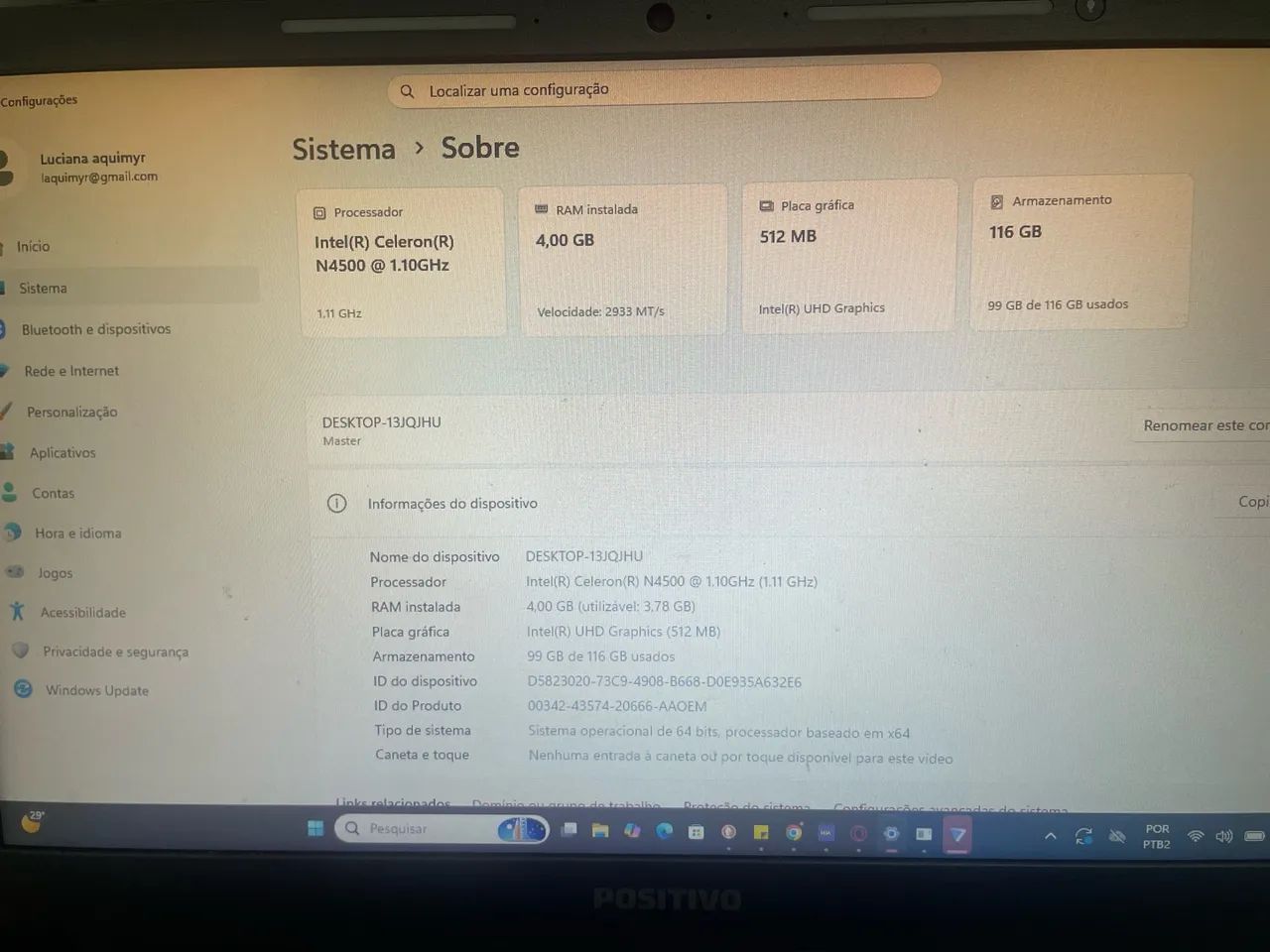 Notebook positivo - Foto 4