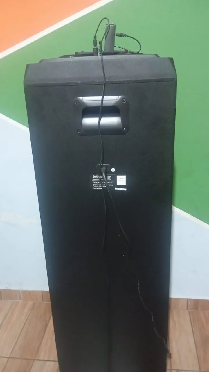 Caixa de Som Letron 2200W - Bluetooth, Karaokê e LED - Foto 5