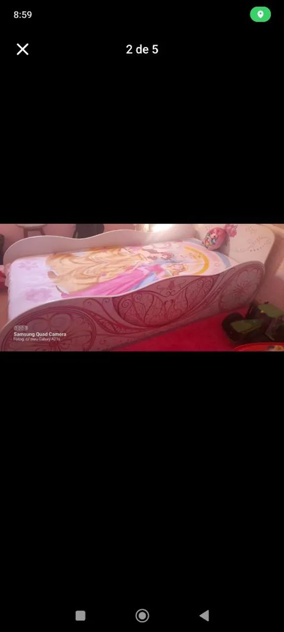 Cama infantil carruagem princesas