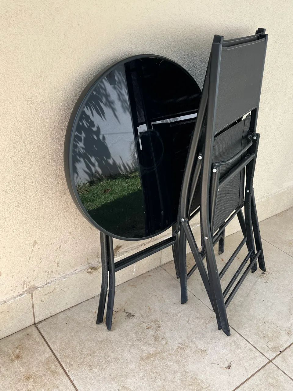 Mesa dobrável preta