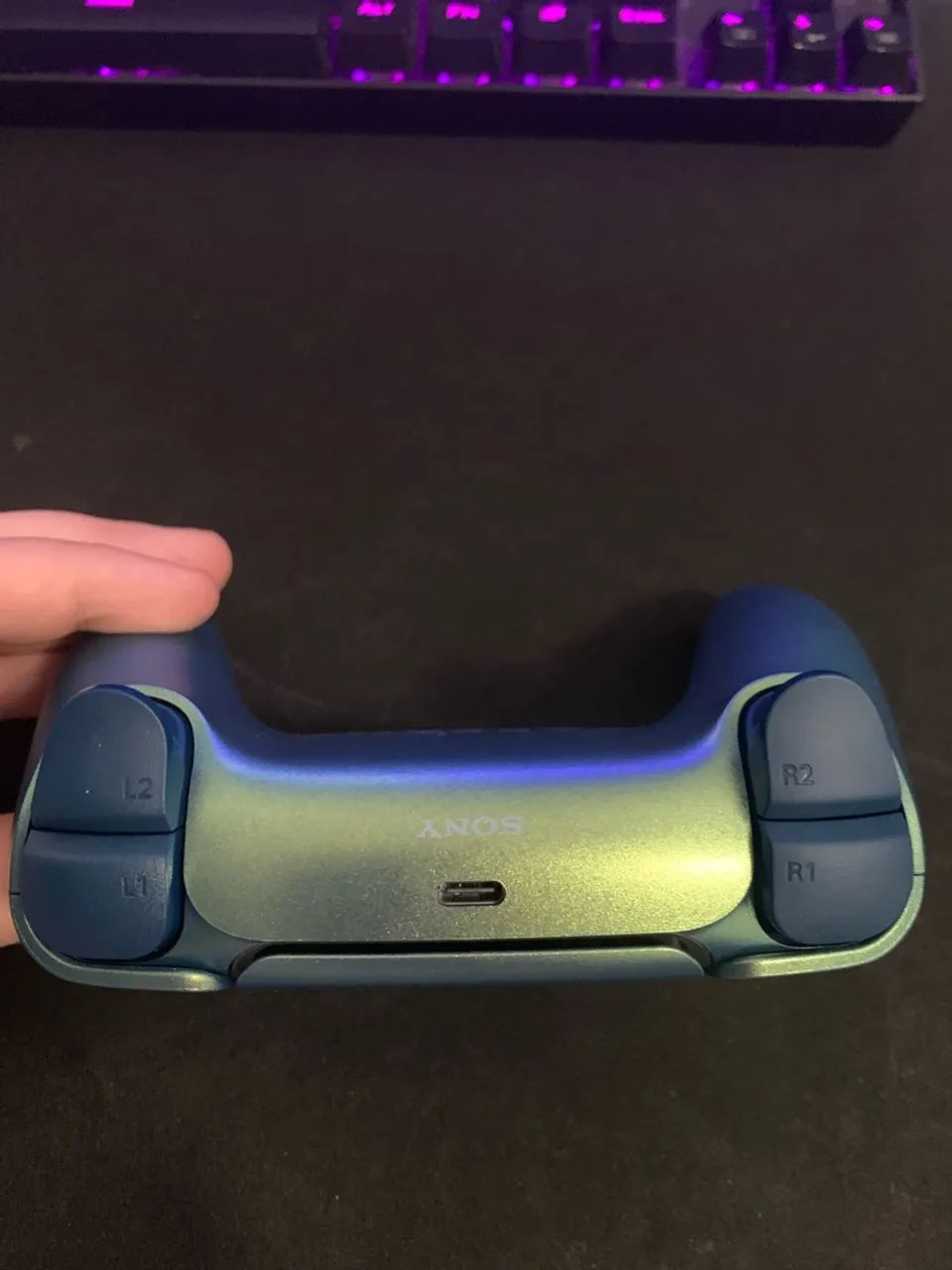 Controle PS5 DualSense Original Chroma Teal + Base Carregadora - Foto 4
