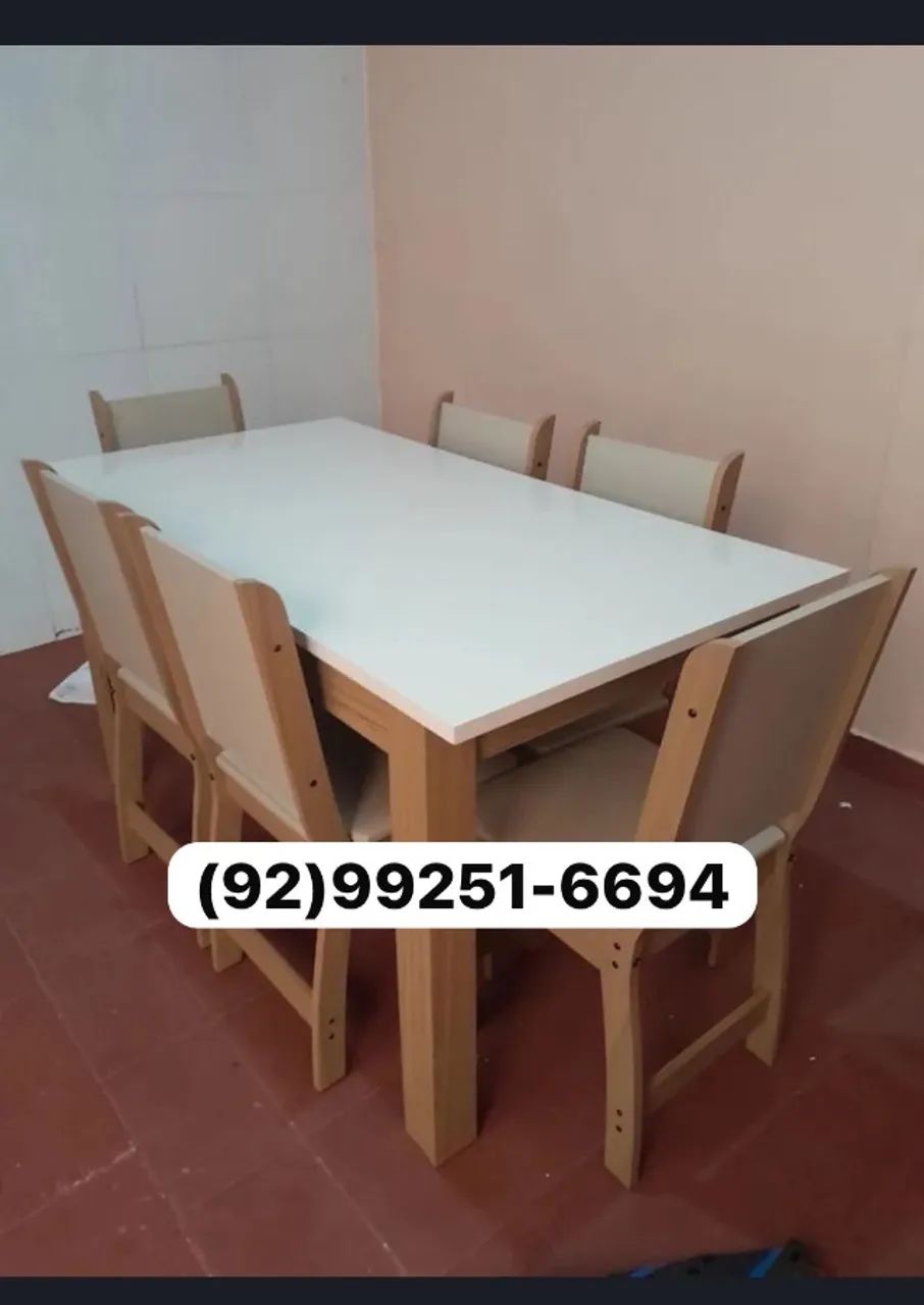 Mesa de jantar 6 lugares com entrega 