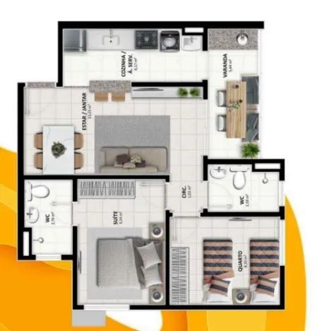 Vendo Apartamento Barra dos Coqueiros | 2 quartos com 1 suíte | Varanda Gourmet - Foto 2