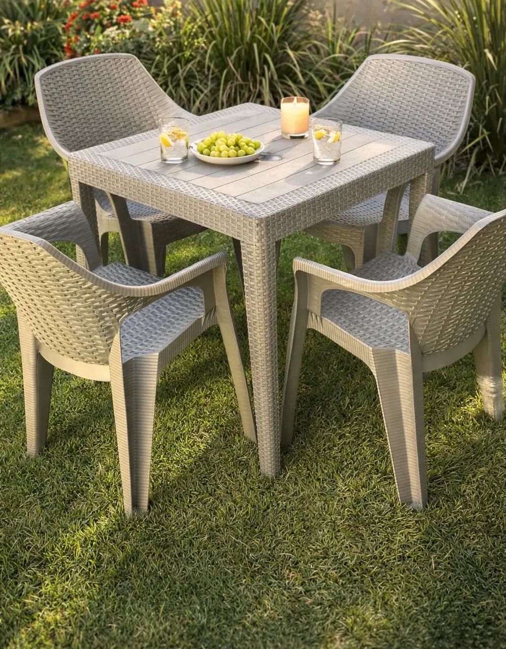 Jogo de mesa estilo rattan pronta entrega  - Foto 4