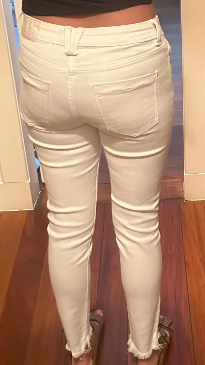 Calça jeans branca skinny - Foto 4
