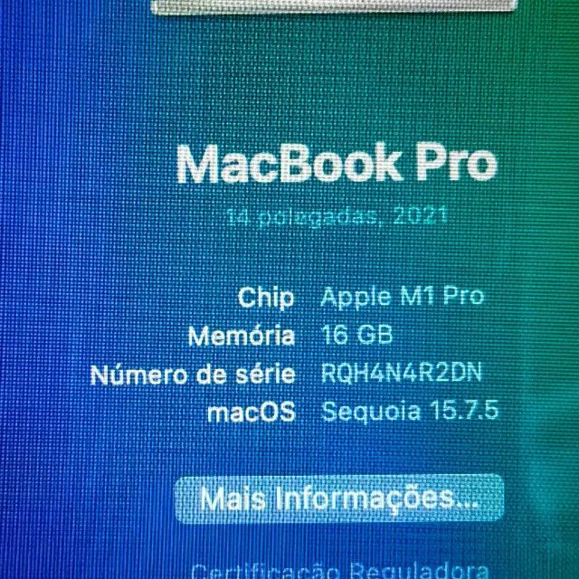 MACBOOK PRO 14" M1 PRO 16/512GB - 86% SAUDE - SILVER - Foto 3