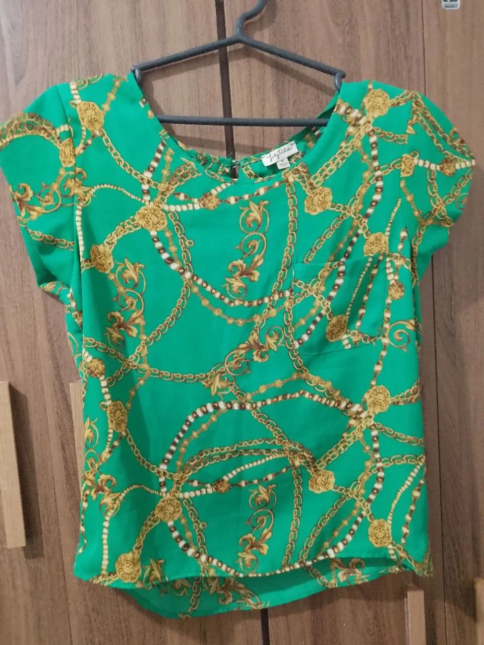 Blusa estampada verde M