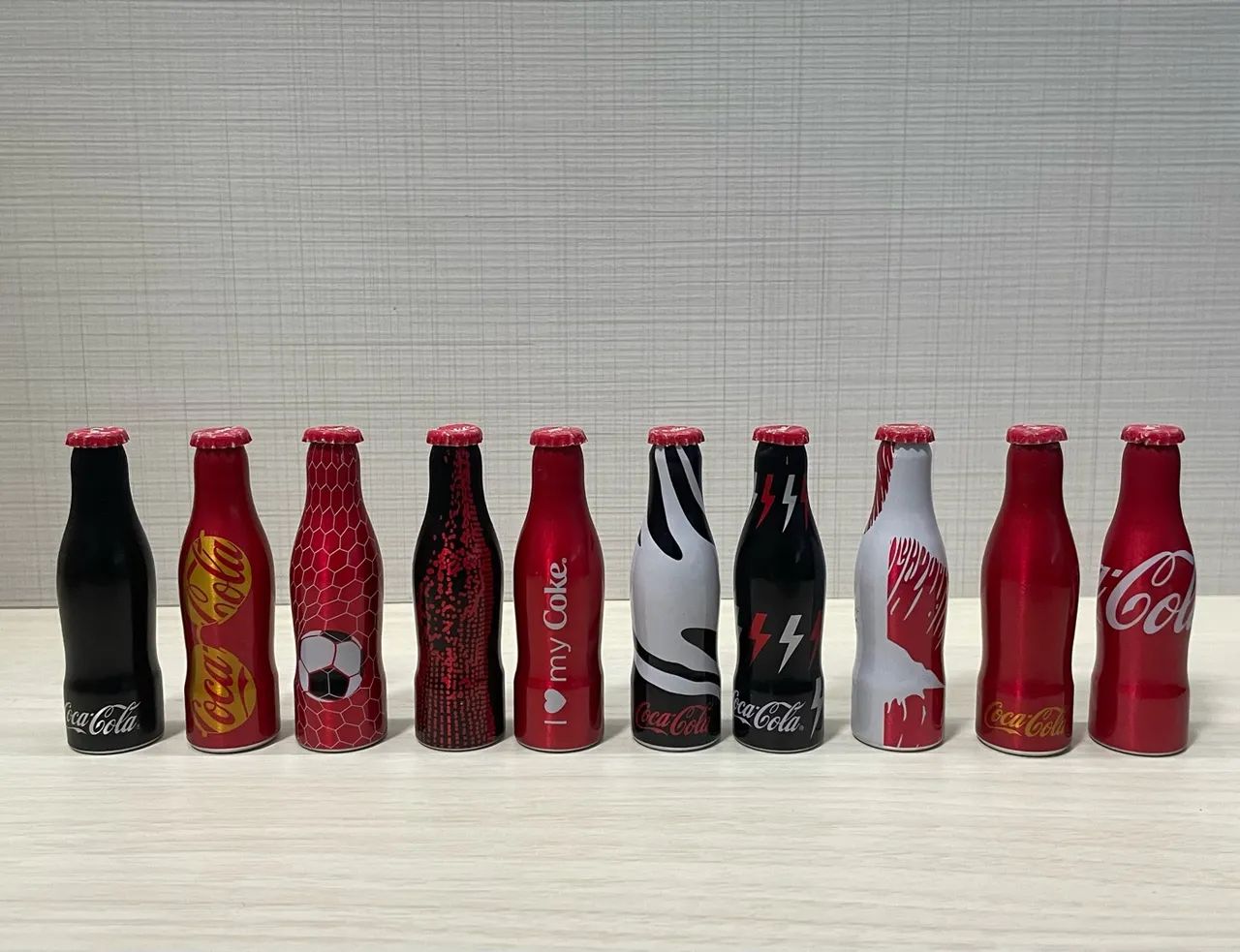 Garrafinhas Coca-Cola colecionáveis 11 unidades 