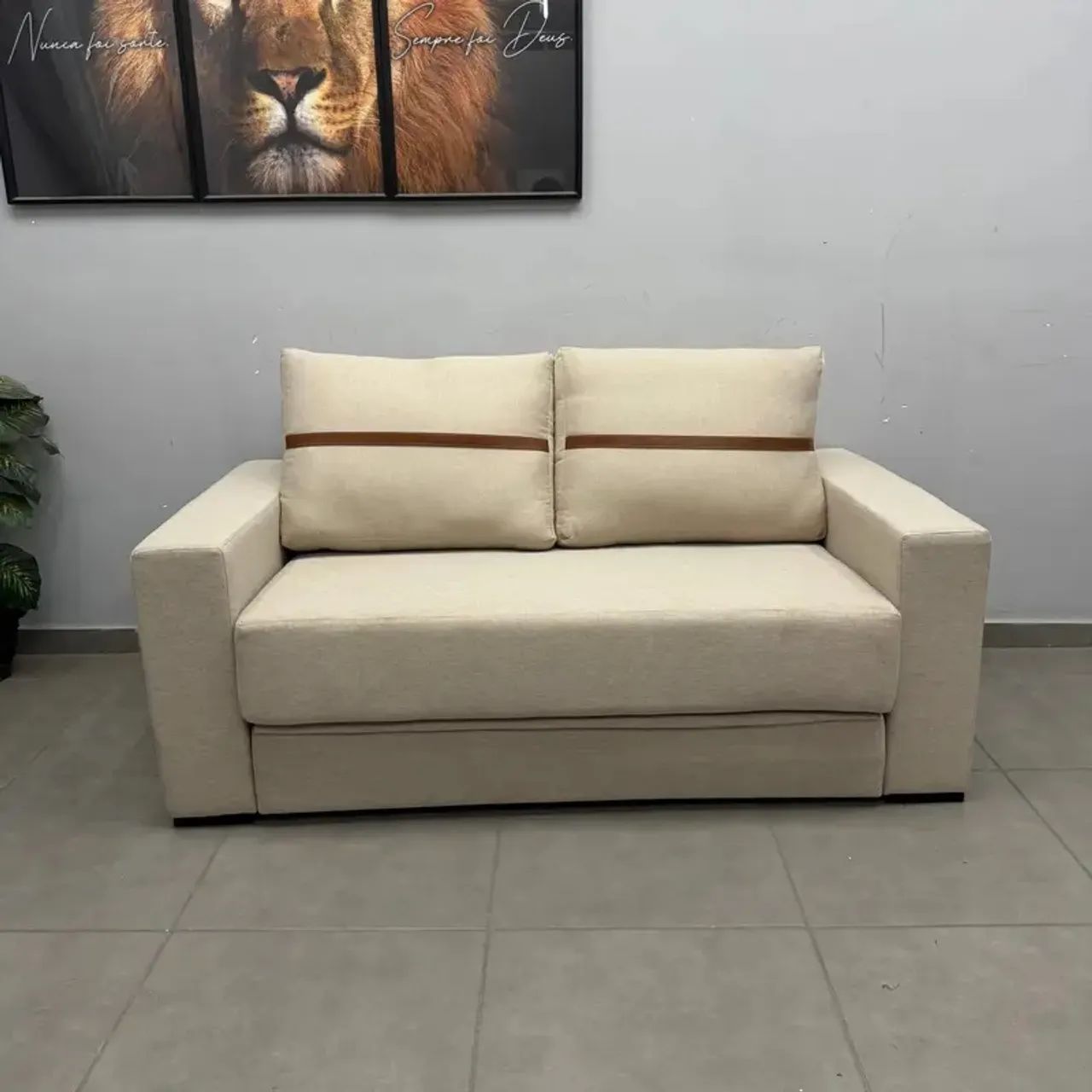 Sofá Cama Duratto 3 Lugares Retrátil 180cm Tecido Linho Entrega Rápida - Foto 5