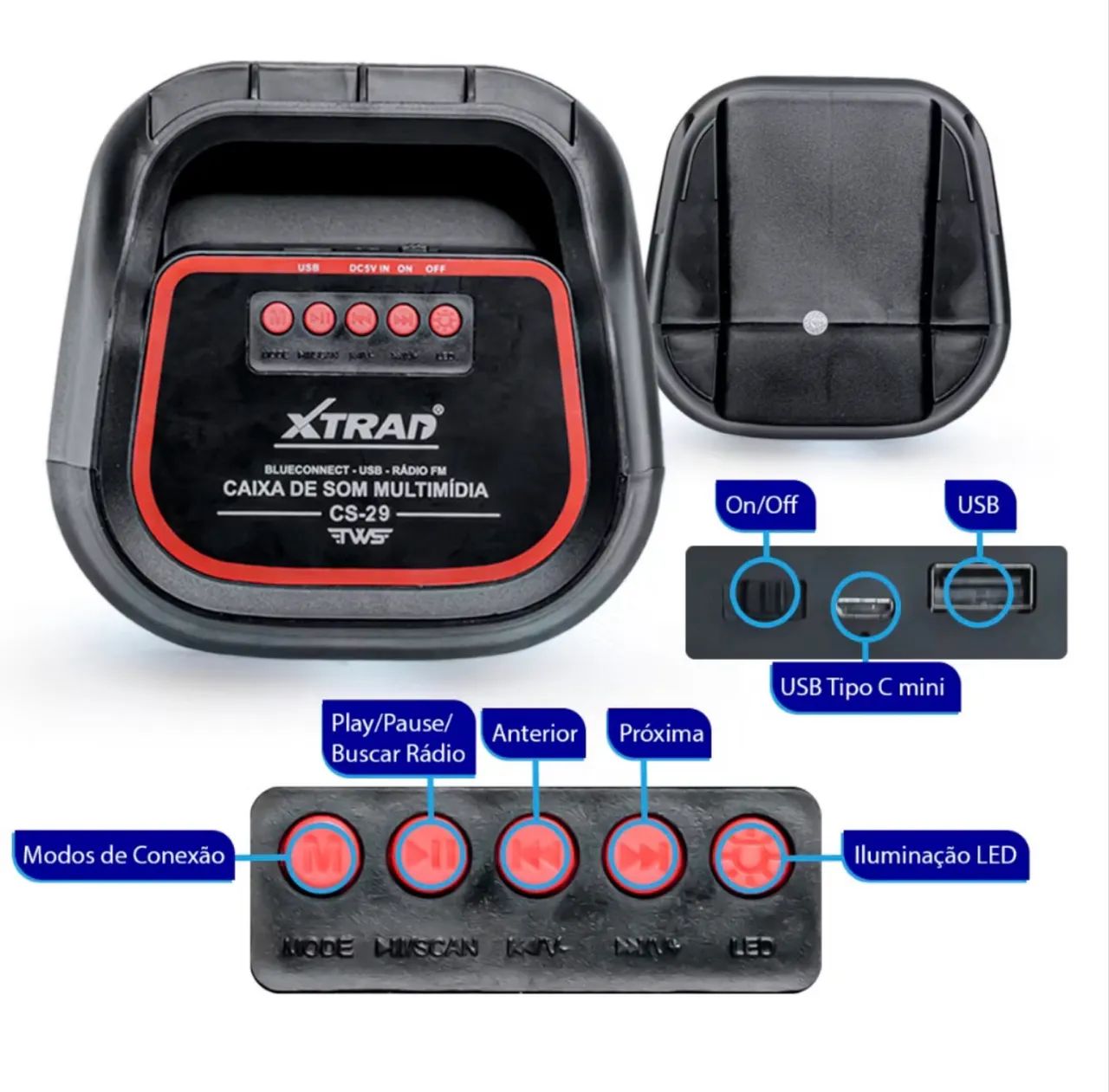 Caixa de som TWS Bluetooth  - Foto 4