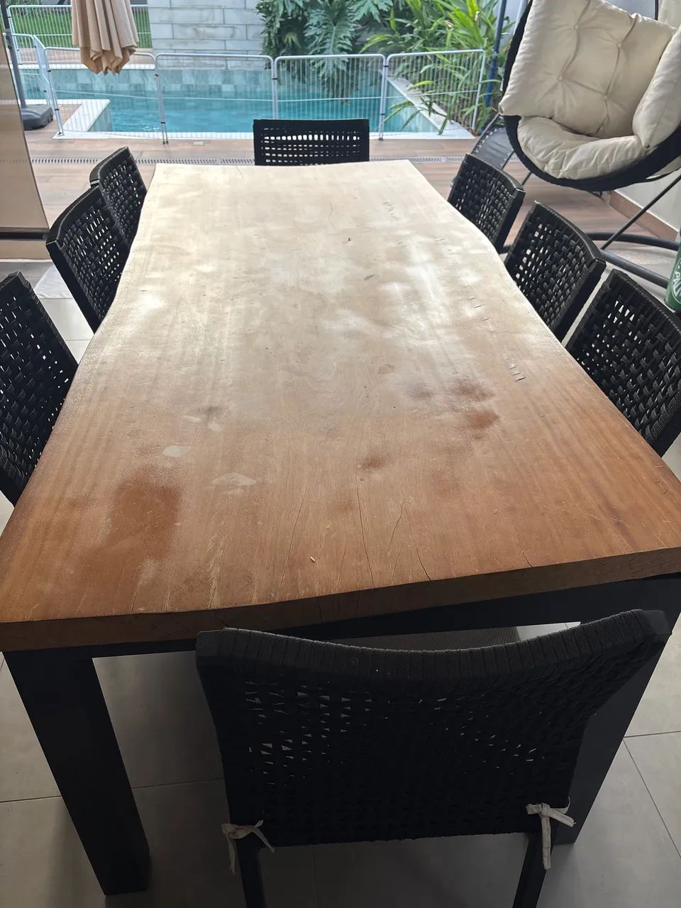 Mesa c 8 cadeiras área gourmet 