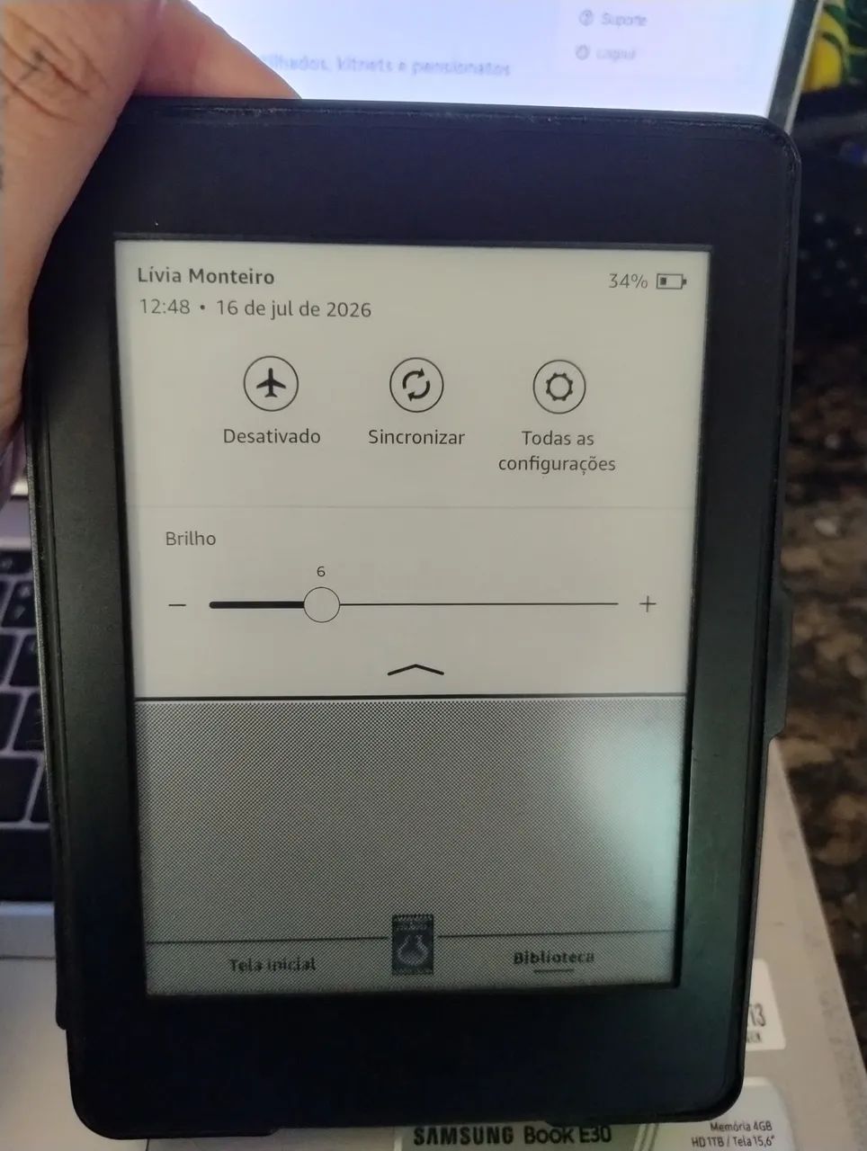 Kindle Preto Paperwhite 7ª geração  - Foto 4