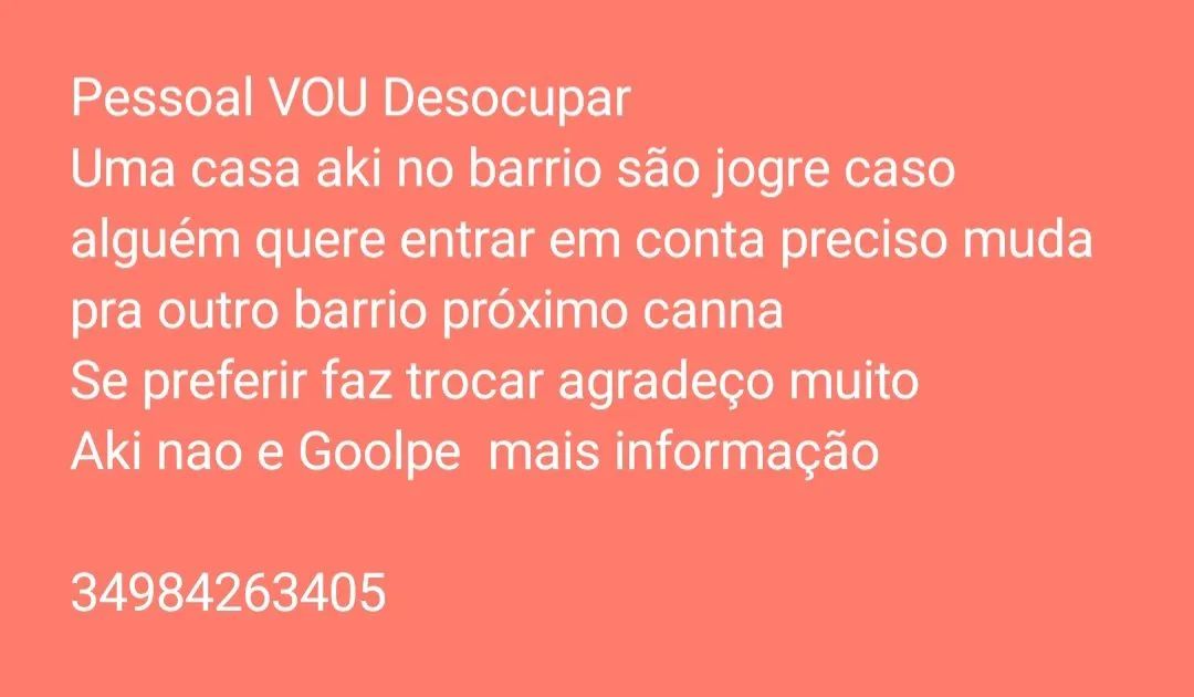 Estou desocupado casa 