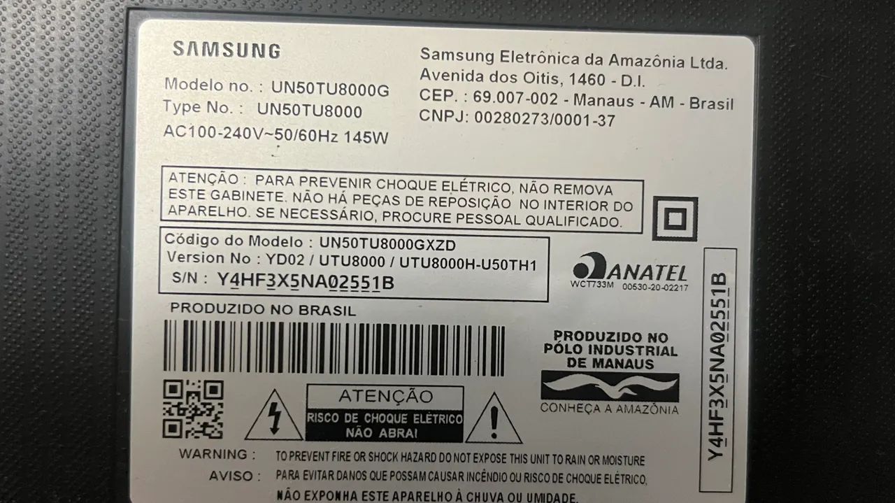 Televisão Samsung 50polegadas - com defeito 