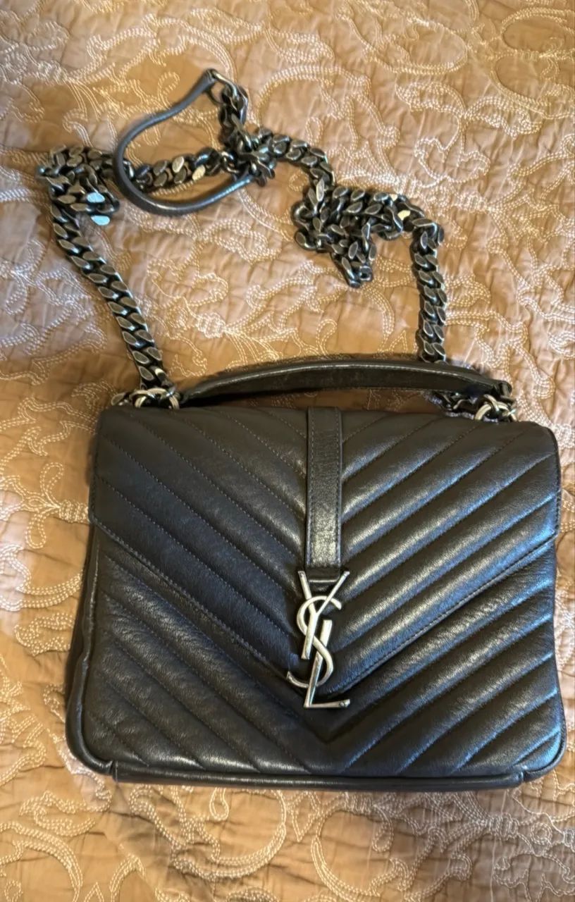 BOLSA YSL ORIGINAL MARRON ESCURA  - Foto 2