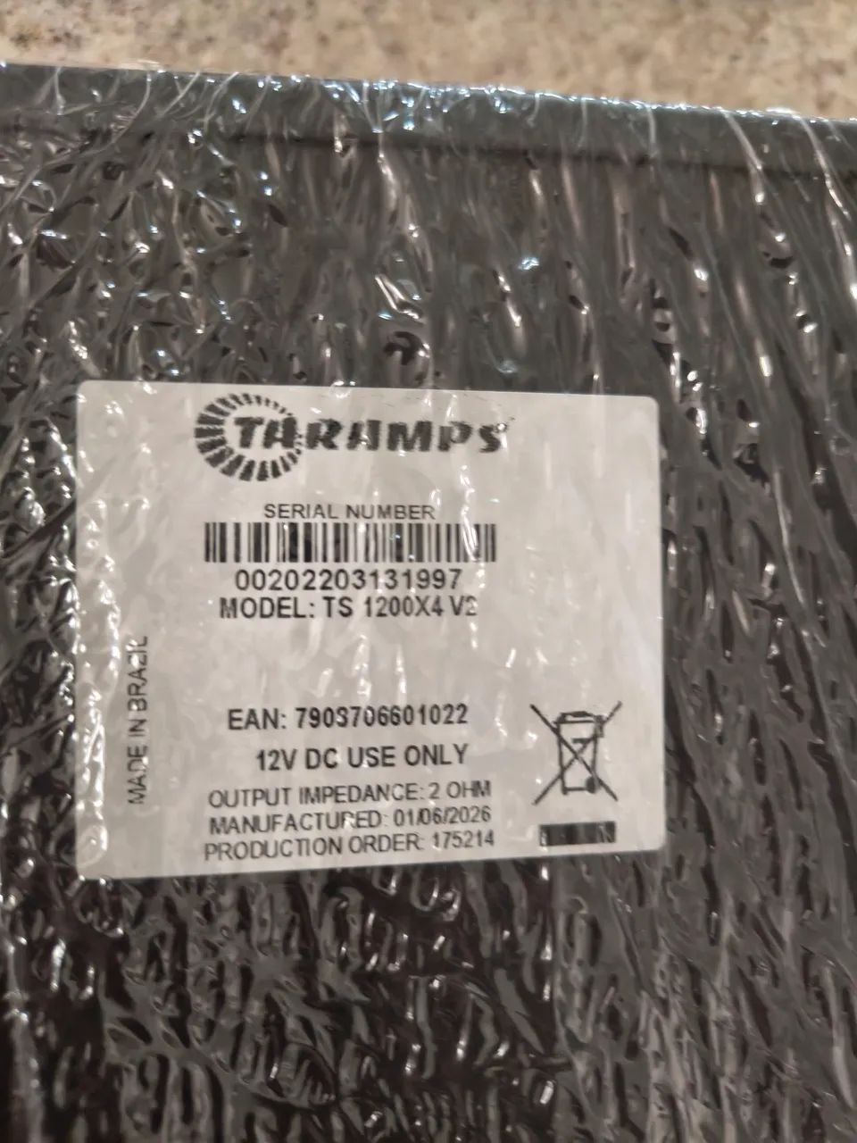 módulo/amplificador de som automotivo Taramps TS 1200X4, versão 2